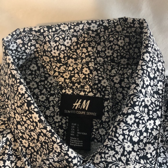H&M floral print dress shirt - Picture 2 of 3